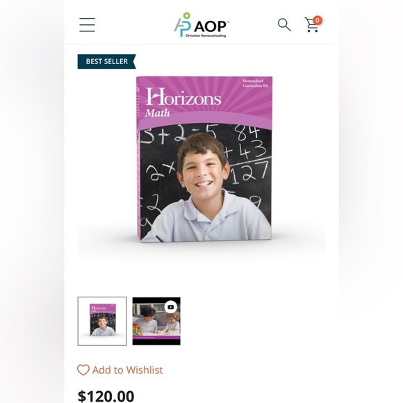 HORIZONS Math 6th Grade Homeschool Curriculum Kit New in Box - Picture 1 of 4